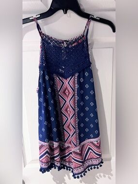 No Boundaries Navy & Red Swing Tank Size Large